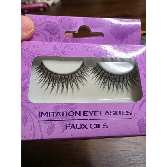 Bundle of 3 LA Colored False Mink Women Eyelashes Black - Picture 5 of 16